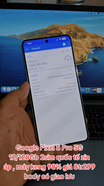 Google Pixel 8 Pro 128GB Bạc 98,5% zin áp. Mua bán Điện thoại tại Thành phố Mỹ Tho Tiền Giang được đăng bởi LH Max Dilys hình 1