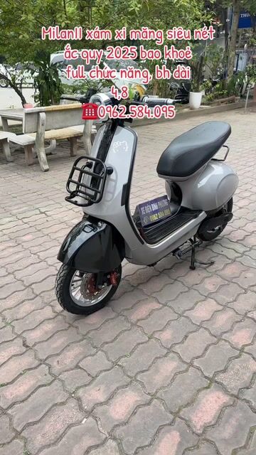 Xe máy điện Milan II Xám xi măng. Mua bán Xe điện tại Quận Bắc Từ Liêm Hà Nội được đăng bởi Xe điện Bình Phương hình 1