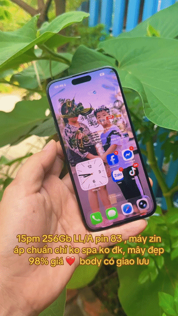 Apple iPhone 15 PM256GB pin 83 zin áp đẹp 98,5% QT. Mua bán Điện thoại tại Thành phố Mỹ Tho Tiền Giang được đăng bởi LH Max Dilys hình 1