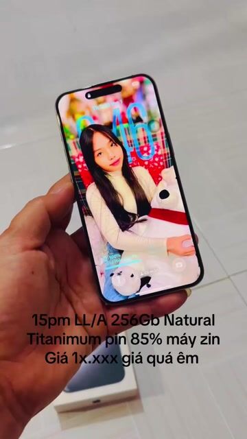 iPhone 15 Pro Max 256GB Titan pin 85 zin đẹp 98%. Mua bán Điện thoại tại Thành phố Mỹ Tho Tiền Giang được đăng bởi LH Max Dilys hình 1