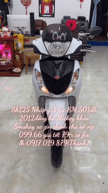Honda SH125i Nhập Ý 3 cục 2012 xe đẹp số VIP. Mua bán Xe máy tại Thành phố Vũng Tàu Bà Rịa - Vũng Tàu được đăng bởi XE MÁY BẢO THANH  TPVŨNG TÀU hình 1