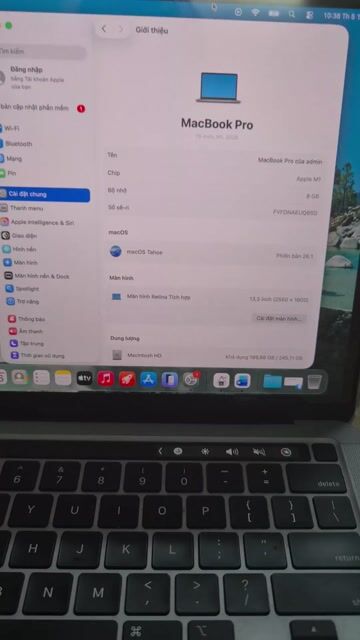 Apple MacBook Pro M1 2020 13.3 inch 8GB/256GB Xám. Mua bán Laptop tại Quận Đống Đa Hà Nội được đăng bởi CỬA HÀNG T STORE ĐIỆN THOẠI LAPTOP HÀ NỘI hình 1
