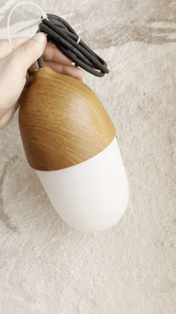 Đèn thả thuỷ tinh vân gỗ - thả decor (d9 x h22cm). Mua bán Đèn tại Quận Hà Đông Hà Nội được đăng bởi Yaya hình 1