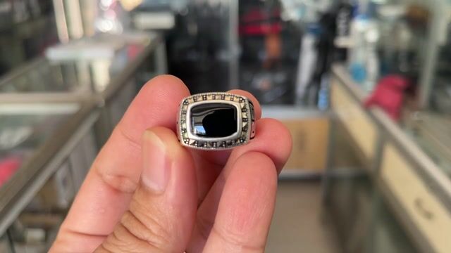 Nhẫn nam Bạc Sterling Onyx đen. Mua bán Phụ kiện thời trang khác tại Thành phố Nha Trang Khánh Hòa được đăng bởi Minh Duc Nguyen hình 1