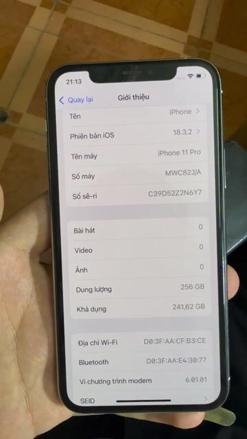 Apple iPhone 11 Pro 256GB Trắng. Mua bán Điện thoại tại Quận Hà Đông Hà Nội được đăng bởi  Trần Minh hình 1