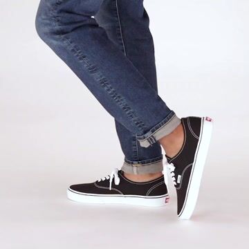 Chaussure de skate Vans Authentic - Noire / Blanche video thumbnail