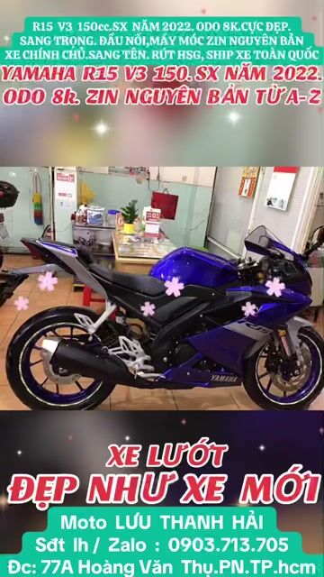 YAMAHA R15 V3 150. SX 2022.ODO 8K.CỰC ĐẸP,ZIN 100%. Mua bán Xe máy tại Quận Phú Nhuận Tp Hồ Chí Minh được đăng bởi MOTO LUU THANH HAI  77A hình 1
