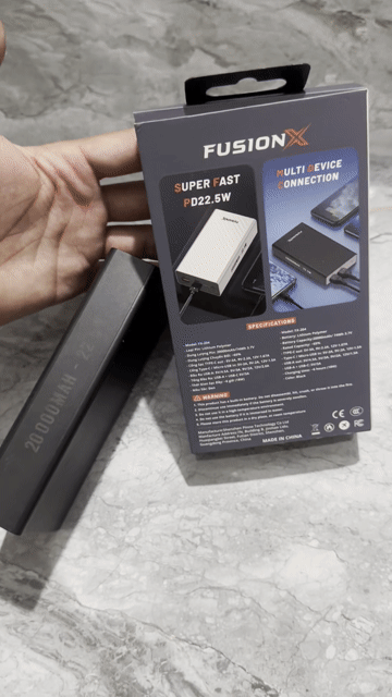 Sạc dự phòng Fusion X 20000mAh 22.5W Đen. Mua bán Phụ kiện (Màn hình, Chuột...) tại Huyện Tiên Lữ Hưng Yên được đăng bởi hiếu em hình 1