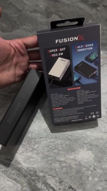 Sạc dự phòng Fusion X 20000mAh 22.5W Đen. Mua bán Phụ kiện (Màn hình, Chuột...) tại Huyện Tiên Lữ Hưng Yên được đăng bởi hiếu em hình 1