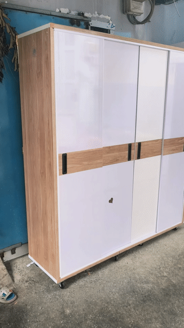 Tủ nhựa cửa lùa 1m8x1m65x45cm Trắng vân gỗ cũ. Mua bán Tủ, kệ gia đình tại Quận Tân Phú Tp Hồ Chí Minh được đăng bởi luong thi toan hình 1