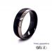 7mm Court Black Zirconium Ring with Natural Offset Band 360 Video two
