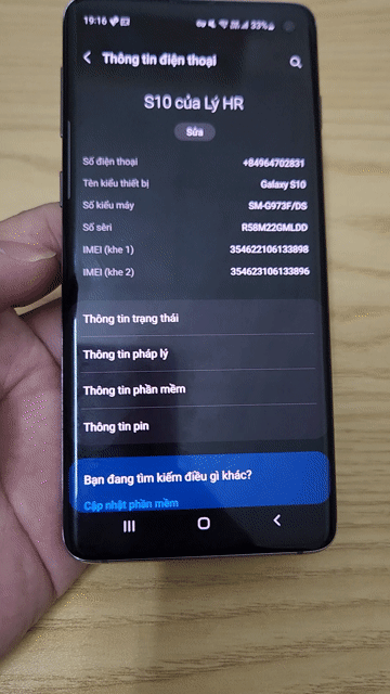 Samsung S10 128GB Đen 8GB Like New. Mua bán Điện thoại tại Thành phố Thủ Đức Tp Hồ Chí Minh được đăng bởi Ly Pham hình 1
