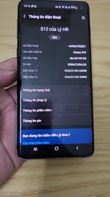 Samsung S10 128GB Đen 8GB Like New. Mua bán Điện thoại tại Thành phố Thủ Đức Tp Hồ Chí Minh được đăng bởi Ly Pham hình 1