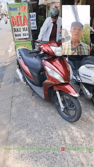 Honda Vision 2013 Đỏ-xám 37.000 km. Mua bán Xe máy tại Quận 11 Tp Hồ Chí Minh được đăng bởi CỬA HÀNG XE MÁY LONG HỔ hình 1