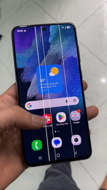 Samsung S21 FE 5G Đen màn sọc chỉ. Mua bán Điện thoại tại Thị xã Tân Uyên Bình Dương được đăng bởi điện thoại cũ Tân Uyên  hình 1