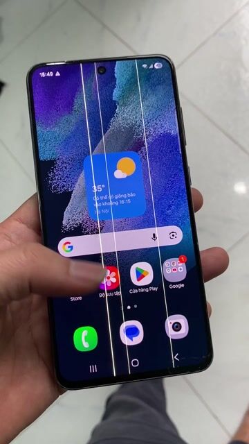 Samsung S21 FE 5G Đen màn sọc chỉ. Mua bán Điện thoại tại Thị xã Tân Uyên Bình Dương được đăng bởi điện thoại cũ Tân Uyên  hình 1