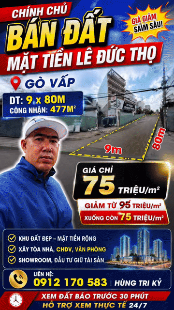 Mua bán Đất Quận Gò Vấp Tp Hồ Chí Minh diện tích 477 m² giá 35 tỷ