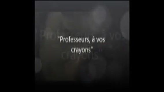 Professeurs, à vos crayons !