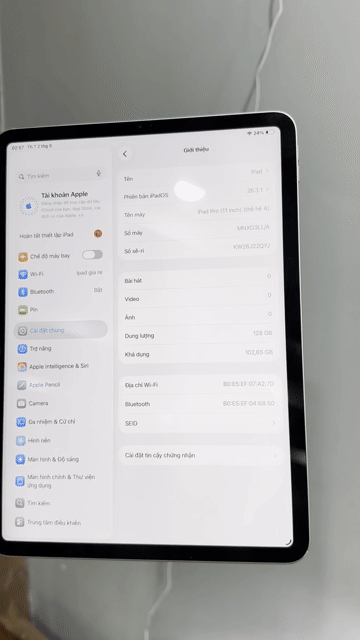 Apple iPad Pro M2 128GB Bạc. Mua bán Máy tính bảng tại Quận Hoàng Mai Hà Nội được đăng bởi Ly Ly hình 1