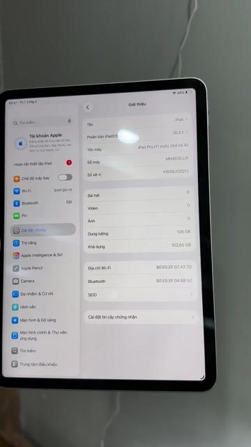 Apple iPad Pro M2 128GB Bạc. Mua bán Máy tính bảng tại Quận Hoàng Mai Hà Nội được đăng bởi Ly Ly hình 1
