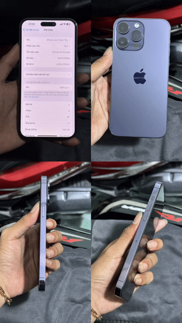 Apple iPhone 14 Pro Max 256GB Tím 77%. Mua bán Điện thoại tại Quận Tân Phú Tp Hồ Chí Minh được đăng bởi Thành Tấn Lâm hình 1