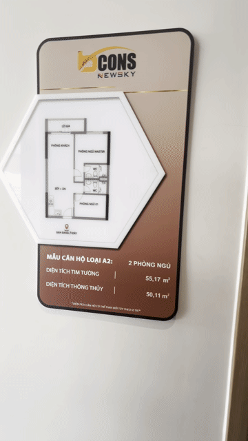 Mua bán Căn hộ Chung cư Bcons NewSky Thành phố Thuận An Bình Dương diện tích 55 m² giá 2,577 tỷ