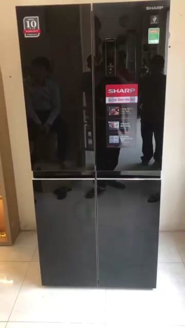 Tủ lạnh Sharp 4 cánh Đen Gương - Góp Bao Nợ Xấu. Mua bán Tủ lạnh tại Thành phố Tân An Long An được đăng bởi Long chuyên bán trả góp hình 1