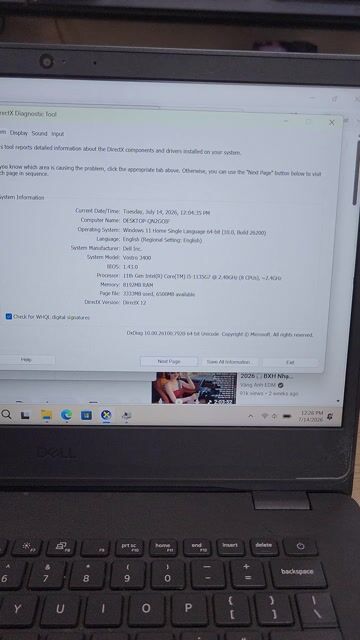 Dell Vostro 3400 i5 11th Gen 15.6 inch 8GB/512GB . Mua bán Laptop tại Quận Đống Đa Hà Nội được đăng bởi CỬA HÀNG T STORE ĐIỆN THOẠI LAPTOP HÀ NỘI hình 1