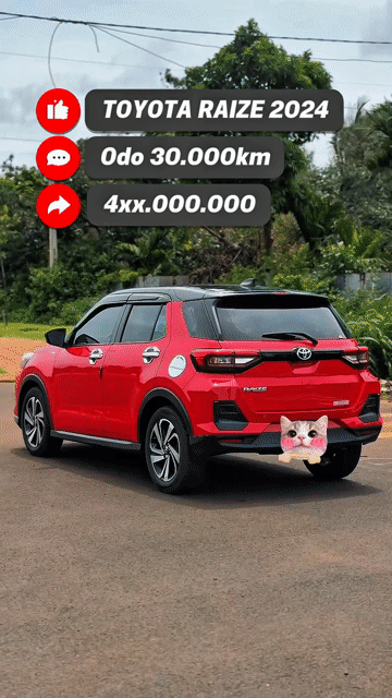 Toyota Raize 2024 1.0 Turbo Đỏ nóc đen. Mua bán Ô tô tại Thành phố Buôn Ma Thuột Đắk Lắk được đăng bởi Mỹ Hòa Toyota DakLak hình 1