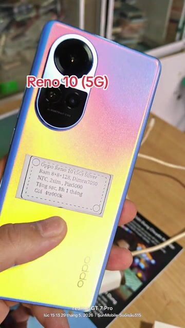 Reno10 (5G) 8+128 Dimen7050 NFC 2sim . Mua bán Điện thoại tại Huyện Trảng Bàng Tây Ninh được đăng bởi Sun Mobile Shop Điện Thoại Trảng Bàng Tây Ninh 01 hình 1