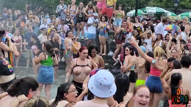 Normal Pride festival crowd, clothed