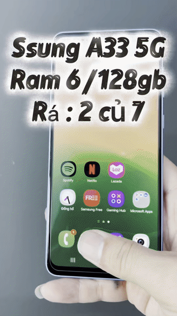 Samsung Galaxy A33 5G 128GB Xanh 6GB. Mua bán Điện thoại tại Quận 4 Tp Hồ Chí Minh được đăng bởi Tuấn hình 1