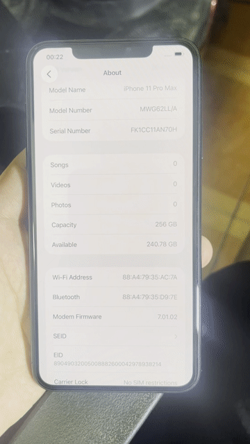 Apple iPhone 11 Pro Max 256GB Xám. Mua bán Điện thoại tại Quận Hà Đông Hà Nội được đăng bởi  Trần Minh hình 1