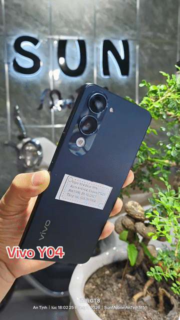 Vivo Y04 R4+64 2sim Pin5500 Bh2027. Mua bán Điện thoại tại Huyện Trảng Bàng Tây Ninh được đăng bởi Sun Mobile Shop Điện Thoại Trảng Bàng Tây Ninh 01 hình 1