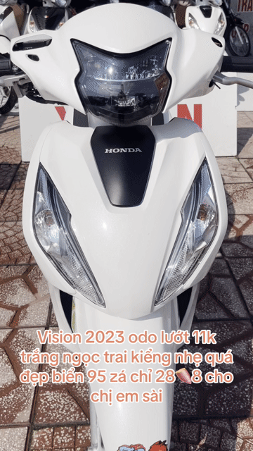 Honda Vision 2023 Trắng ngọc trai 11k km biển 95. Mua bán Xe máy tại Quận Cái Răng Cần Thơ được đăng bởi CẦM ĐỒ TRUNG TÍN  hình 1