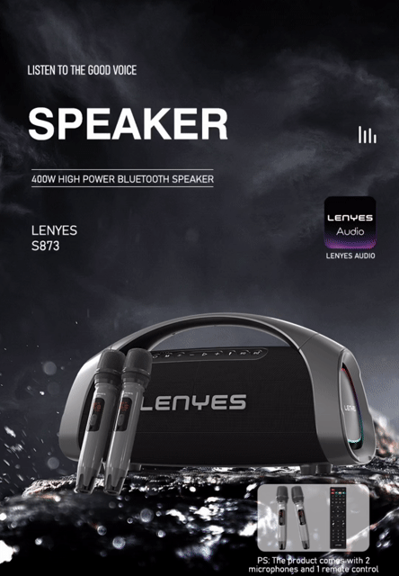 Loa cần tay Bluetooth Lenyes S873 Đen 400W- CK. Mua bán Tivi, Âm thanh tại Quận Bình Thạnh Tp Hồ Chí Minh được đăng bởi KSICK hình 1
