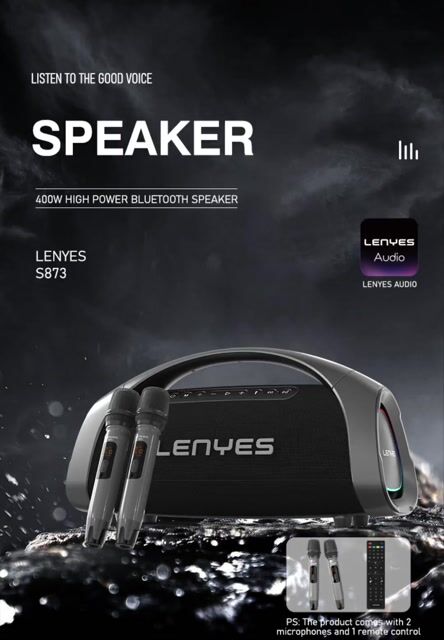 Loa cần tay Bluetooth Lenyes S873 Đen 400W- CK. Mua bán Tivi, Âm thanh tại Quận Bình Thạnh Tp Hồ Chí Minh được đăng bởi KSICK hình 1