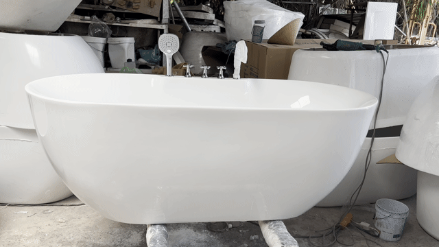 Bồn tắm nằm Nhựa Acrylic Trắng. Mua bán Thiết bị vệ sinh, nhà tắm tại Huyện Hóc Môn Tp Hồ Chí Minh được đăng bởi Xưởng Bồn Tắm Minh Châu hình 1