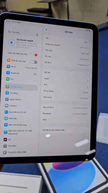 iPad Gen 11 128GB Xanh Mới sạc 1 lần fullbox. Mua bán Máy tính bảng tại Huyện Hóc Môn Tp Hồ Chí Minh được đăng bởi văn bình hình 1