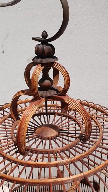Lồng chim tre màu nâu. Mua bán Phụ kiện, Thức ăn, Dịch vụ tại Quận Long Biên Hà Nội được đăng bởi vinh hình 1