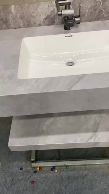 Bàn đá lavabo, chậu rửa mặt  2 tầng KT 50x80cm. Mua bán Thiết bị vệ sinh, nhà tắm tại Huyện Đông Anh Hà Nội được đăng bởi Tbvs Thanh Truc hình 1