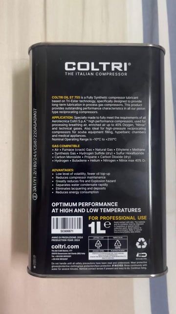 Dầu nhớt máy nén khí thở coltri, xuất xứ của ý. Mua bán Phụ tùng xe tại Huyện Diên Khánh Khánh Hòa được đăng bởi Bi rain hình 1