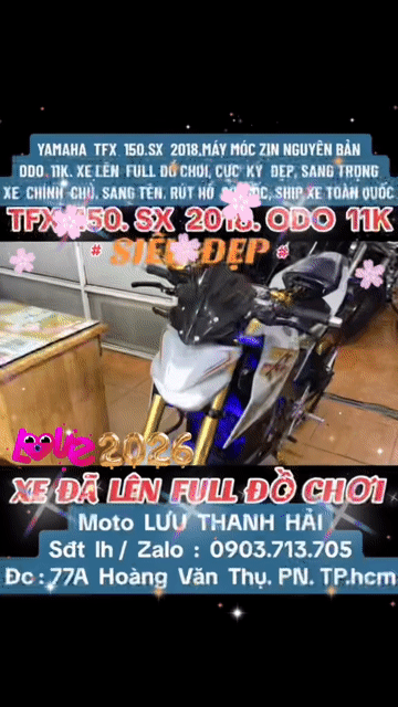 YAMAHA TFX 150,SX 2018,ODO 11K.FULL ĐỒ CHƠI.MAYZIN. Mua bán Xe máy tại Quận Phú Nhuận Tp Hồ Chí Minh được đăng bởi MOTO LUU THANH HAI  77A hình 1
