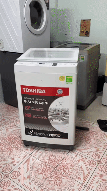 Máy giặt Toshiba 9kg Trắng đã sử dụng. Mua bán Máy giặt tại Quận 7 Tp Hồ Chí Minh được đăng bởi Điện Lạnh Giá Tốt hình 1