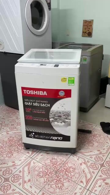 Máy giặt Toshiba 9kg Trắng đã sử dụng. Mua bán Máy giặt tại Quận 7 Tp Hồ Chí Minh được đăng bởi Điện Lạnh Giá Tốt hình 1