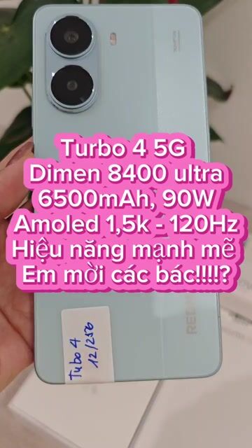 Turbo 4 5G 12/256 kèm sạc cáp 90w cod toàn quốc. Mua bán Điện thoại tại Quận Ba Đình Hà Nội được đăng bởi Android Top hình 1
