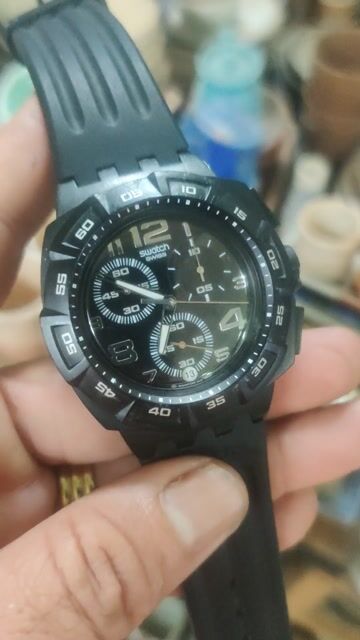 Swatch SUIB400 Chronograph Đen 45mm. Mua bán Đồng hồ tại Quận 12 Tp Hồ Chí Minh được đăng bởi Dyh Huynh hình 1