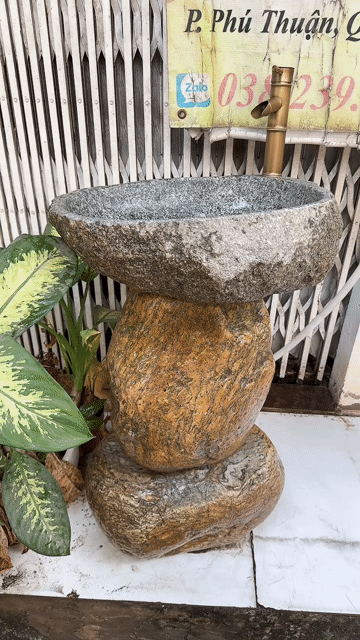 Chậu rửa bồn rửa lavabo đá tự nhiên nguyên khối. Mua bán Nội thất, đồ gia dụng khác tại Quận 12 Tp Hồ Chí Minh được đăng bởi Lê Đạt hình 1