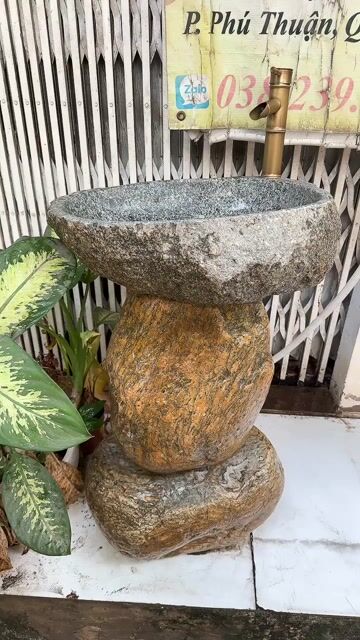 Chậu rửa bồn rửa lavabo đá tự nhiên nguyên khối. Mua bán Nội thất, đồ gia dụng khác tại Quận 12 Tp Hồ Chí Minh được đăng bởi Lê Đạt hình 1