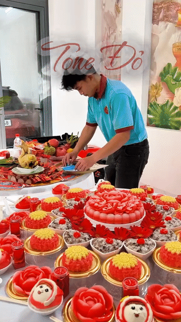 Mâm Cúng Tone Đỏ Cho Bé Trai - May Mắn & Phúc Lành. Dịch vụ tại Quận Ninh Kiều Cần Thơ được đăng bởi Dịch Vụ Đồ Cúng Tâm Phúc hình 1